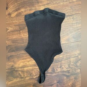 Black tube top body suit - size small - ribbed‎ material